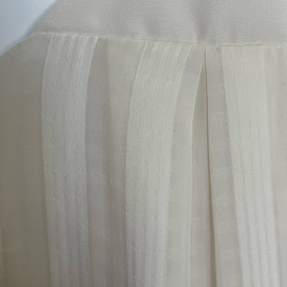 BCBG Generation Cream Halter Pleated Swing Mini Dress with Satin Collar, sz S - Picture 4 of 10